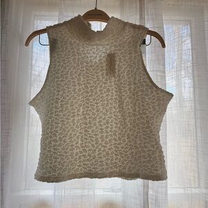Anthropologie White  Textured Tank Top